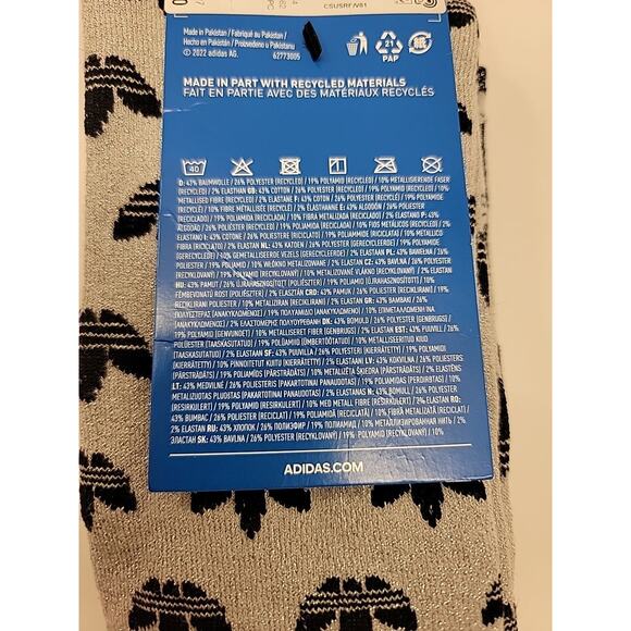 ADIDAS Originals Monogram Full‎ Glitter Crew Socks 2 Pack HC9527 Unisex L 9-10.5 - Picture 3 of 5